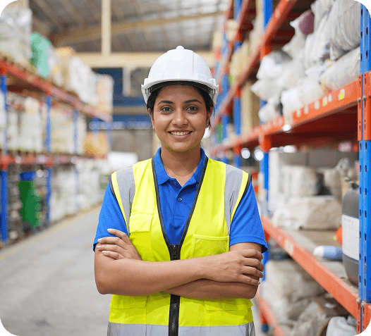 Frischbox Warehouse Operator smiling